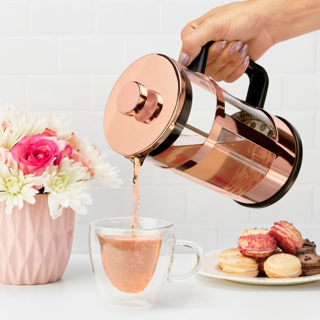 Pinky Up Piper Gold Press Pot Tea And Coffee Maker