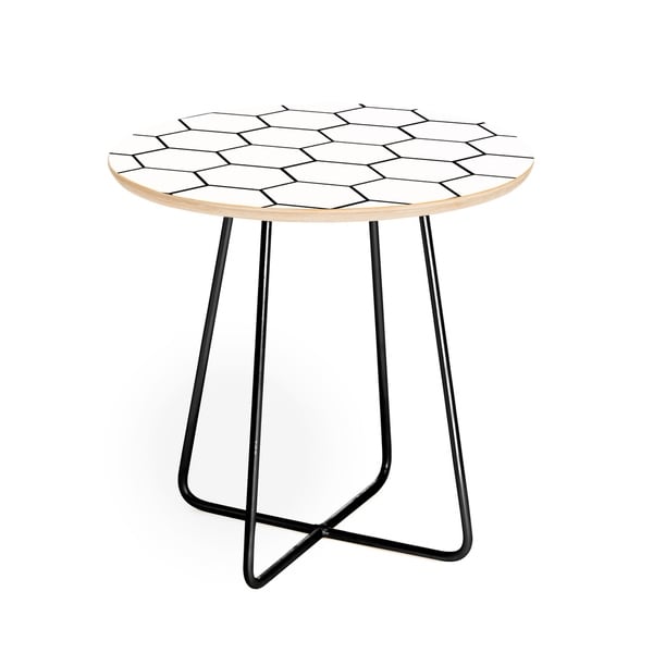 Deny Designs Honey Comb Side Table (Round or square， 2 leg options)