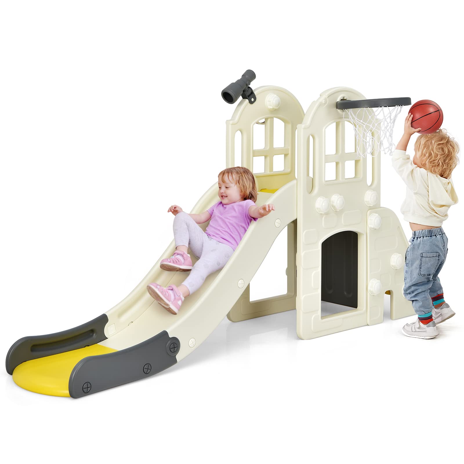 Costzon 6 in 1 Slide for Kids, Toddler Climber Slide Set