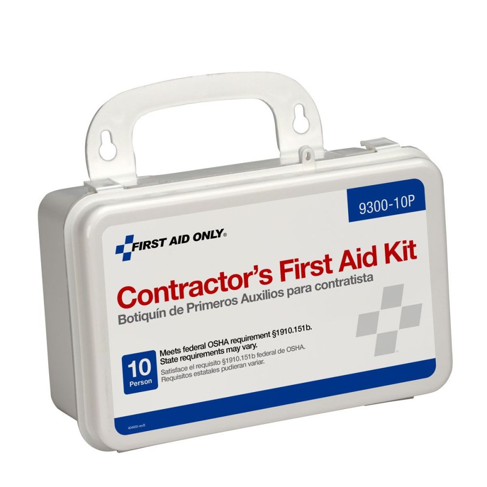 First Aid Only Contractor First Aid Kit 10 Person Plastic Case