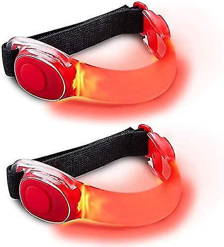 Led Armband， 2 Set Of Elastic Led Flashing Light Safety Night Sports Gear Bands For Adults And Child