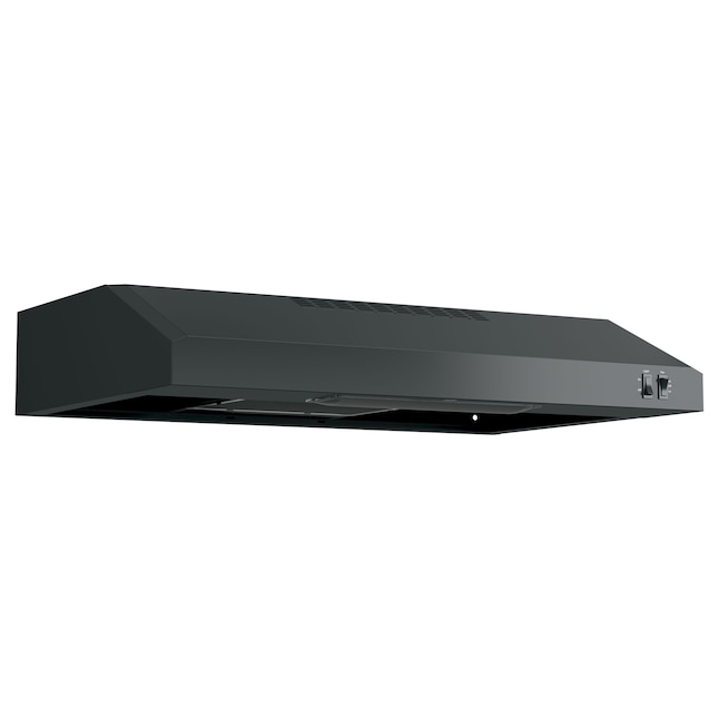 GE JVX3300DJBB 30-in Ducted Black Undercabinet Range Hood with Charcoal Filter