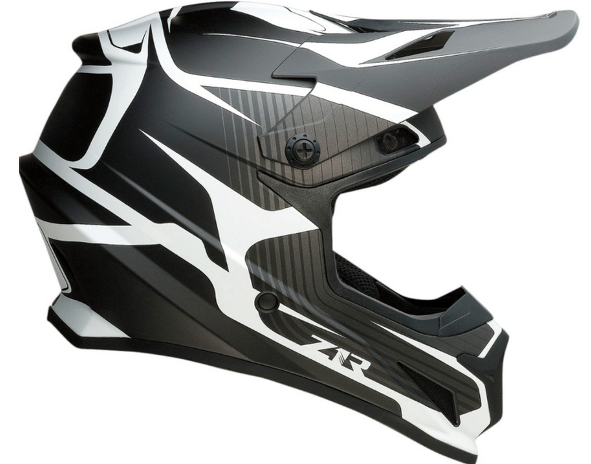 Z1R Rise Flame MX Offroad Helmet Black/White 4XL