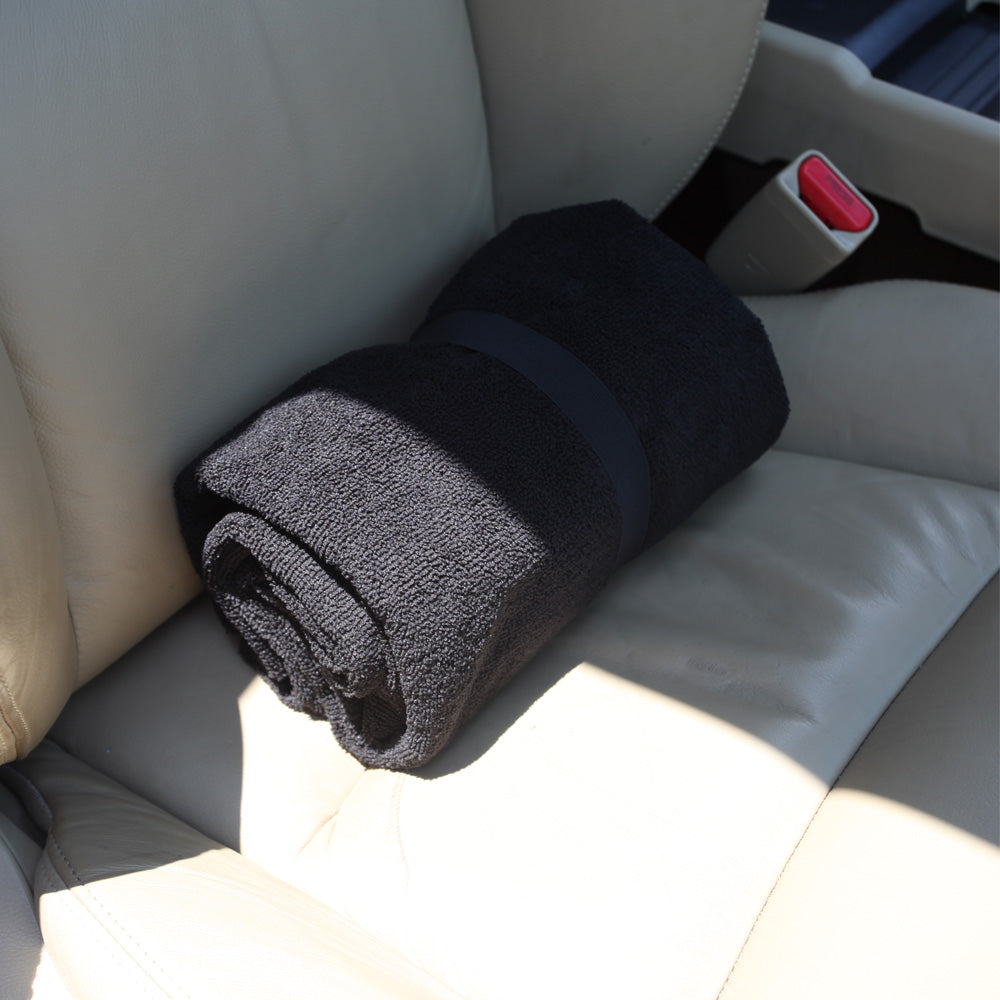 Leader Accessories 100% Waterproof Anti-slip Backing Front Towel Seat Cover  for Cars Truck SUV，Black