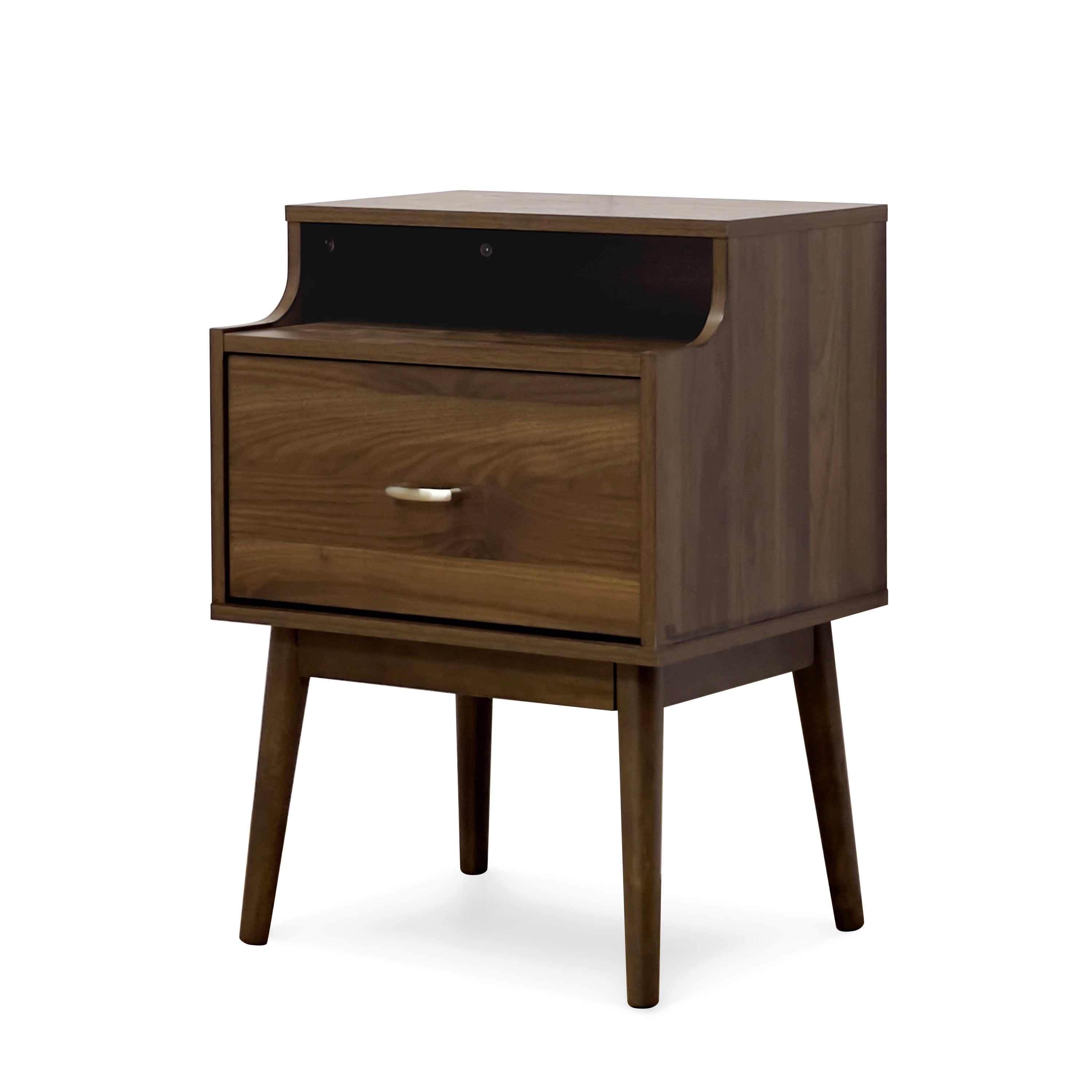 Wilbur Mid Century Modern Wooden Nightstand