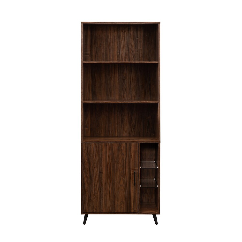 Middlebrook Modern Glass Shelf Accent Cabinet