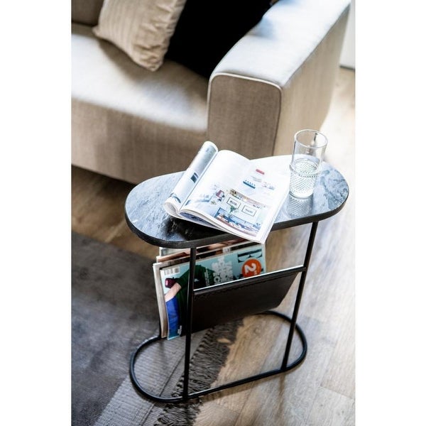 By-Boo Daily Black Magazine Rack End Table