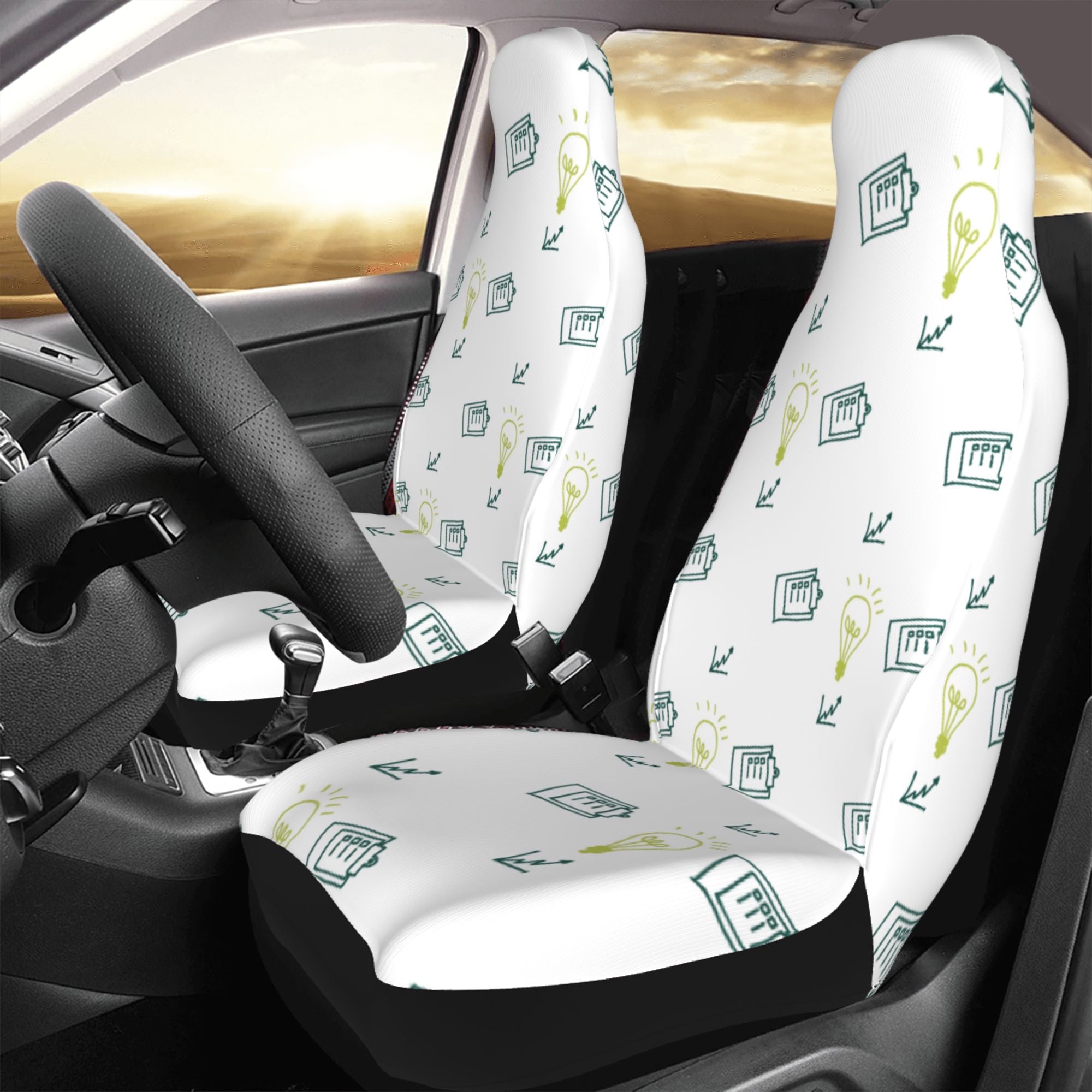 ZICANCN Car Seat Cover Concept Texture Car Front Seat Covers Protectors ， Automotive Seat Covers for Cars Trucks Suv