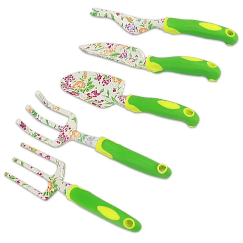 Factory Sale Multi colored Floral Garden Tool Set Printed Aluminum oy Garden Tool Set