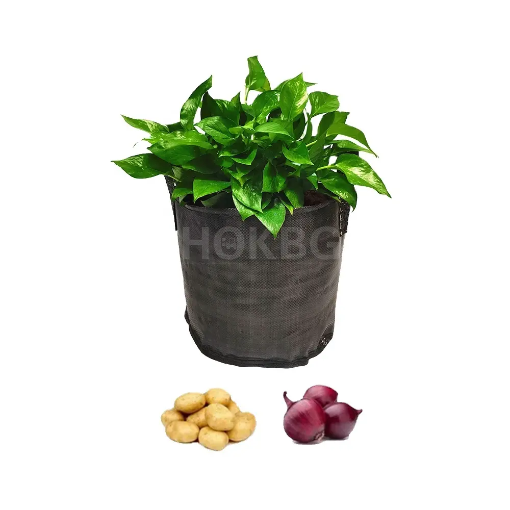 HOKBG 20 Litre PP Fabric nursery container grow bags for plants tree planting bags vegetable planting pot flower grow bags