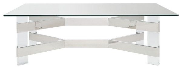 Safavieh Couture Eugene Acrylic Coffee Table Silver/Clear   Contemporary   Coffee Tables   by Safavieh  Houzz