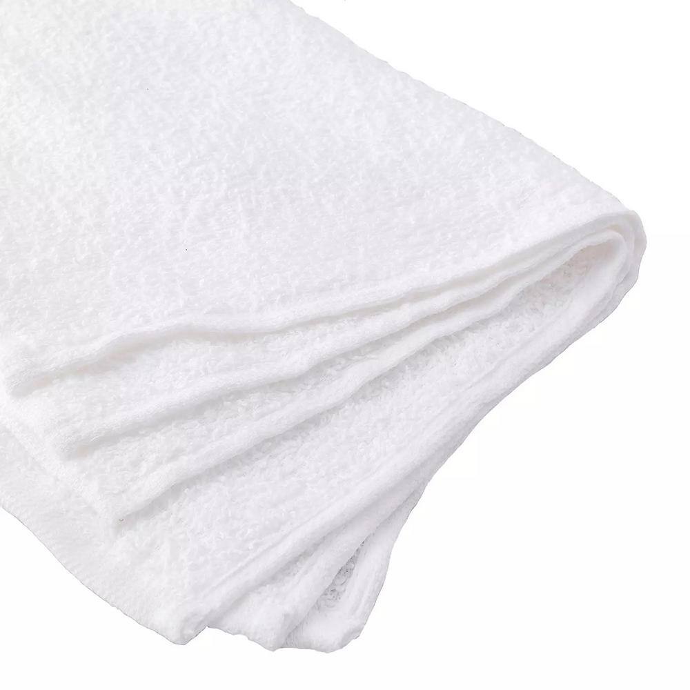 THE CLEAN STORE 14 in. x 17 in. White Terry Towels (240-Pack) 79421C