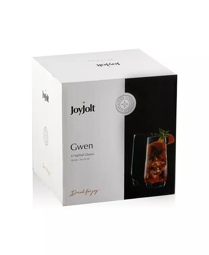 JoyJolt Gwen Highball Glasses Set of 4