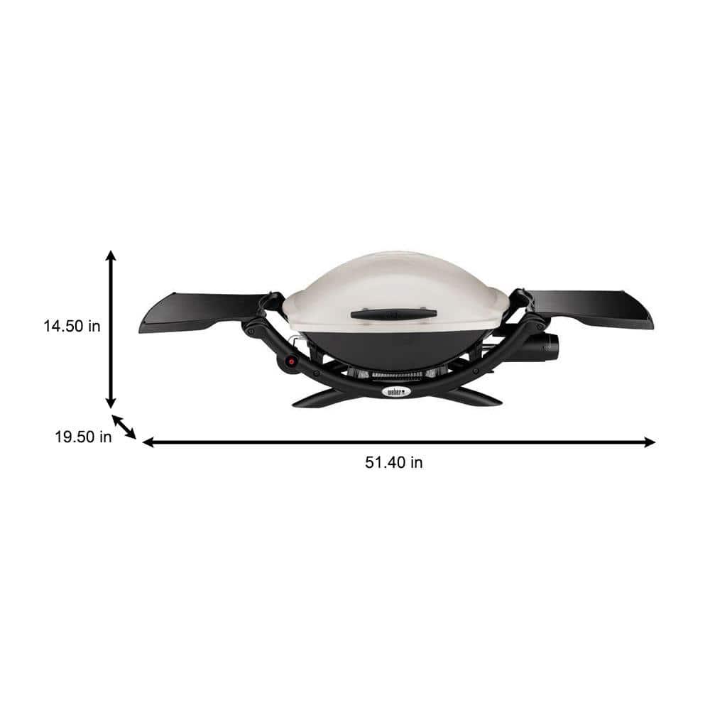 Weber Q 2000 1Burner Portable Propane Gas Grill in Titanium