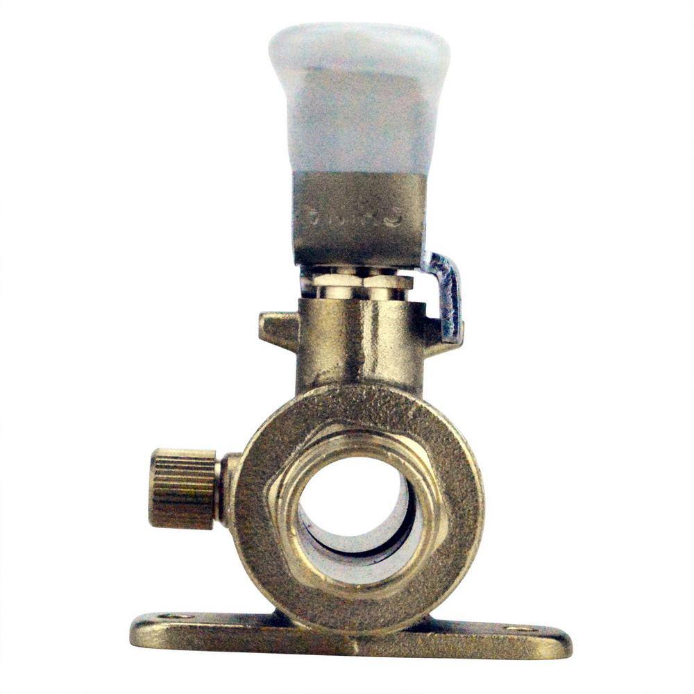 Apollo 34 in. Brass PEX-B Barb Ball Valve with Drain and Mounting Pad APXV34WD