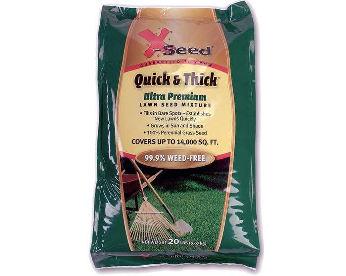 X-Seed Quick  Thick Ultra-Premium Lawn Seed， 20lb Bag - 440AS0083UC-20