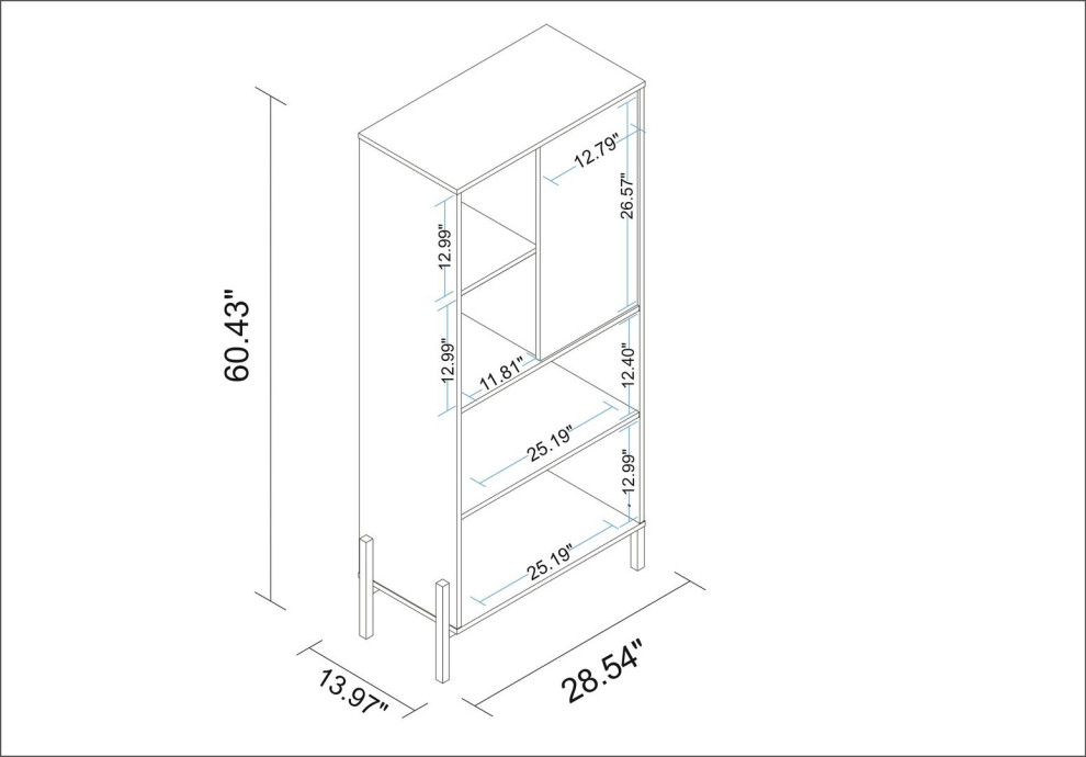 Bowery Bookcase  Black and Oak   Transitional   Bookcases   by Homesquare  Houzz