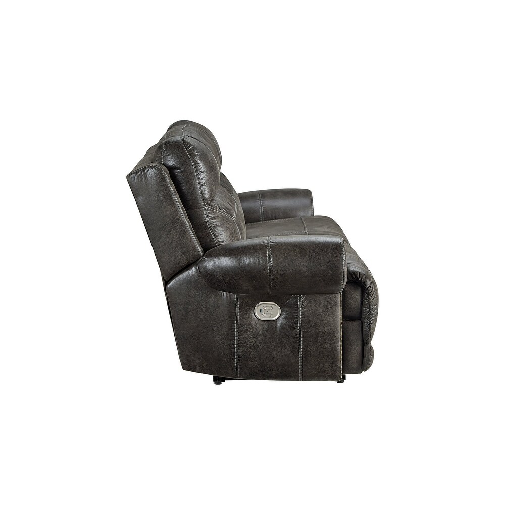 Grearview 2 Seat Power Recliner Sofa Adjustable Headrest   93\