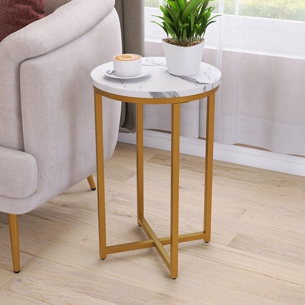 24.41'' Tall Cross Legs End Table