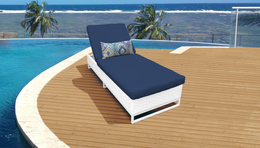 Miami Chaise Outdoor Wicker Patio Furniture   Contemporary   Outdoor Chaise Lounges   by Design Furnishings  Houzz