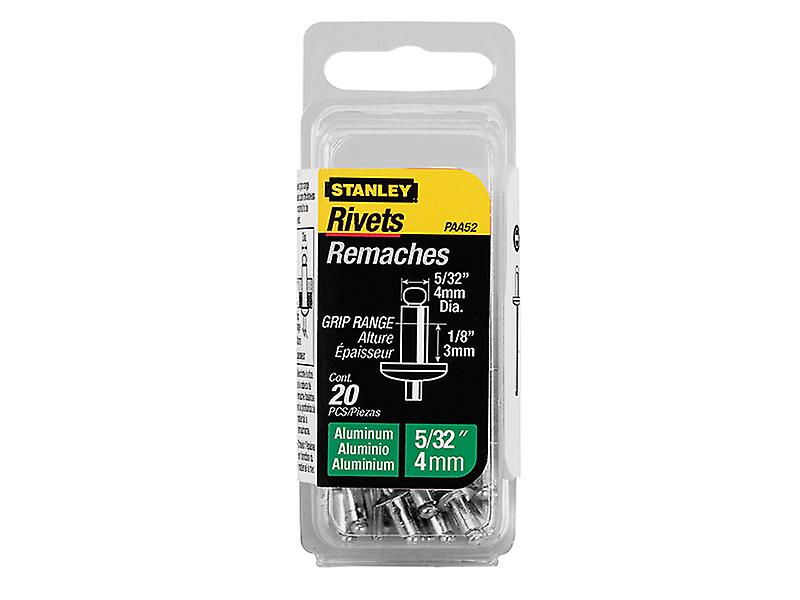 Stanley Tools 1-PAA52 Aluminium Rivets Short 4mm (20) STA1PAA52