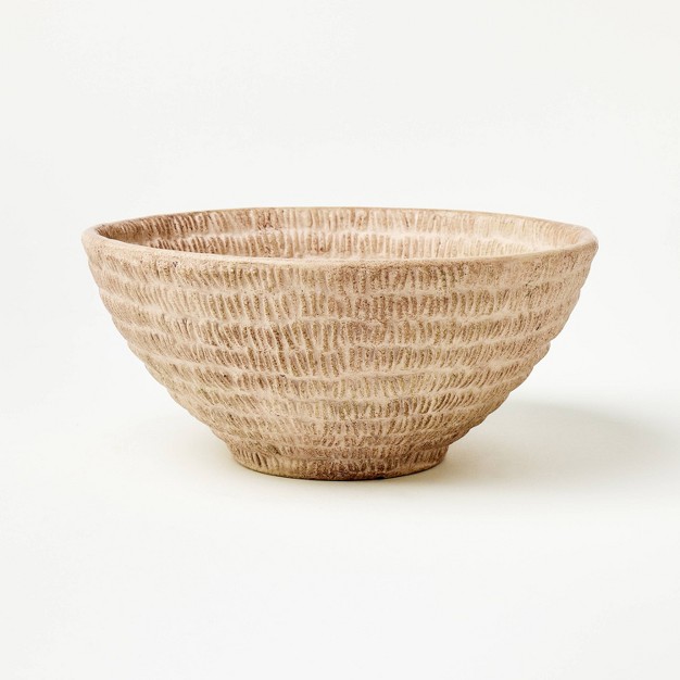 Ceramic Textured Bowl Brown Designed With Studio Mcgee