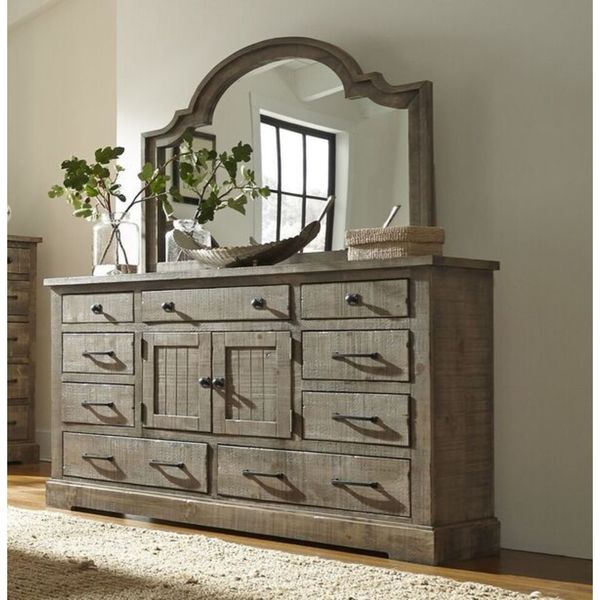 Progressive Meadow Door Dresser and Mirror - - 13992791