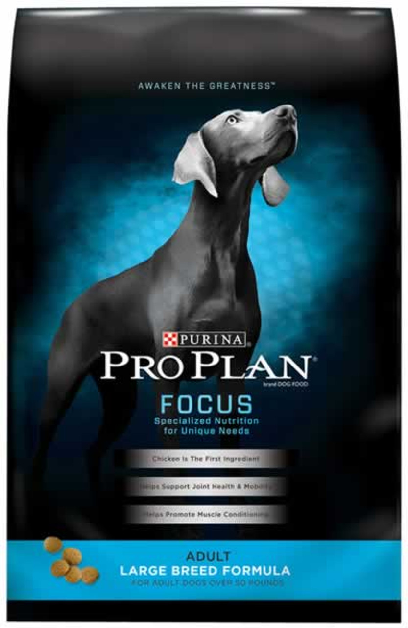 Pro Plan Focus Large Breed Adult Dog Food， 18 Lb.