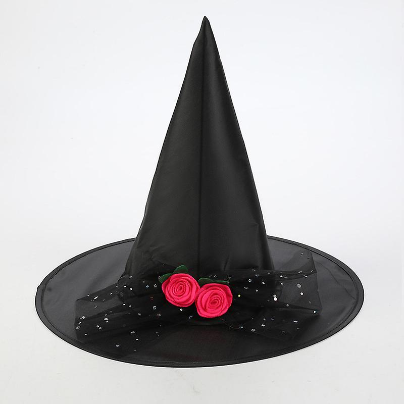 6 Pcs Halloween Witch Hats Witch Costume Accessory， Black Witch Hat For Halloween Party Decoration