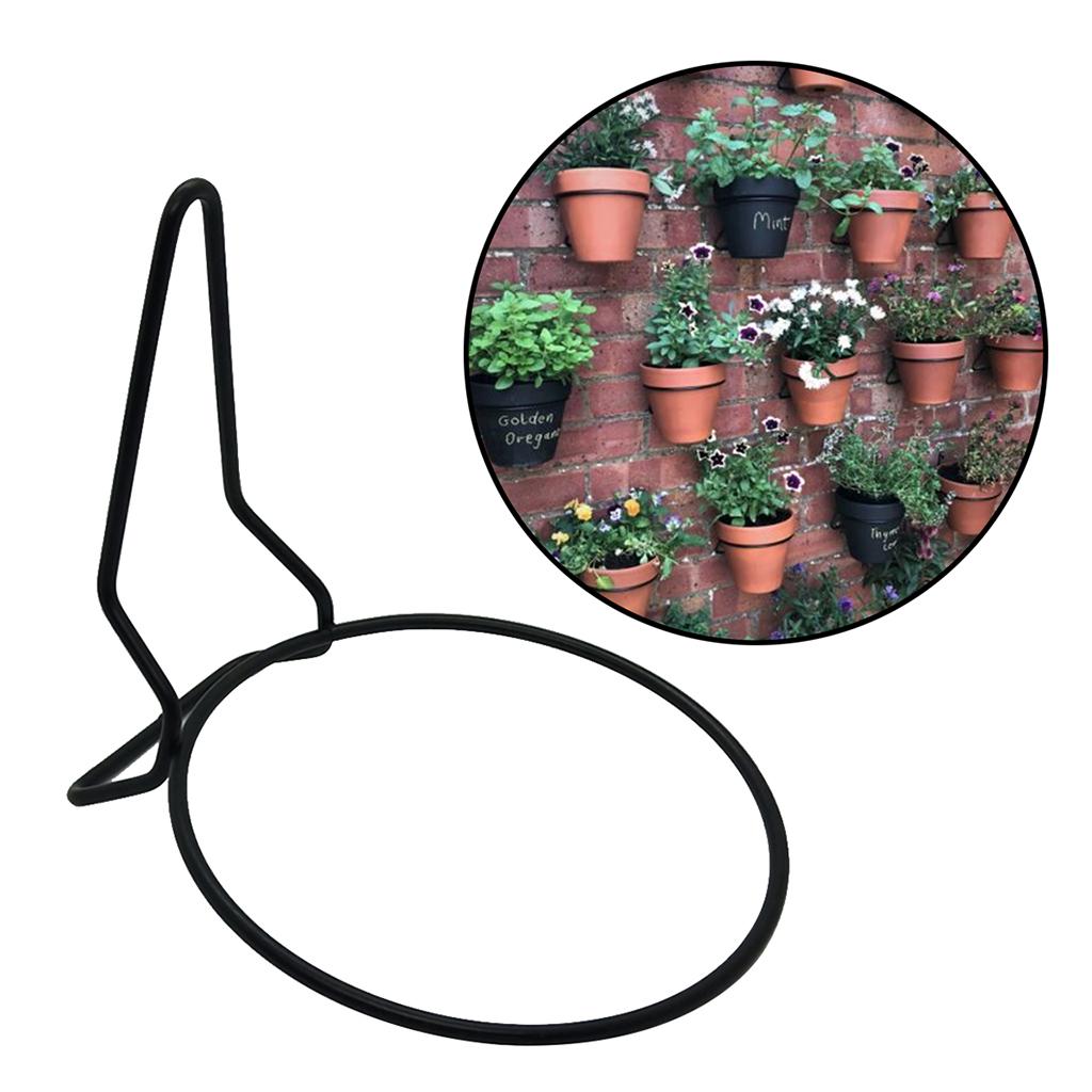 4 Pack Hanging Railing Planters Flower Pot Holders Plant Iron Racks Fence Metal