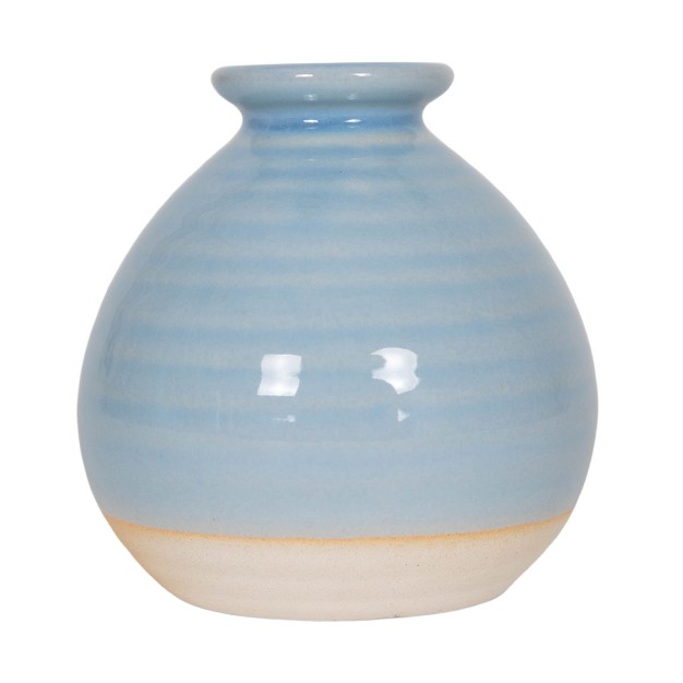 Blue Stoneware Bud Vase Foreside Home amp Garden