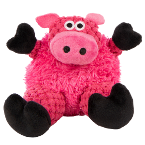 GoDog Checkers Sitting Pig Chew Guard Dog Toy