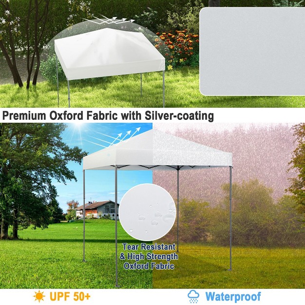 Tangkula Patio 6 6 X 6 6ft Outdoor Pop up Canopy Tent Upf 50 Portable Sun Shelter