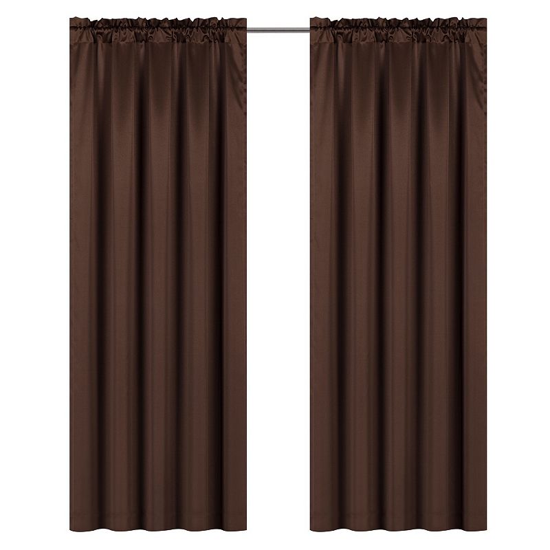 Kate Aurora Ultra Lux Faux Silk Regency Crinkle Rod Pocket Semi Sheer Single Curtain Panel