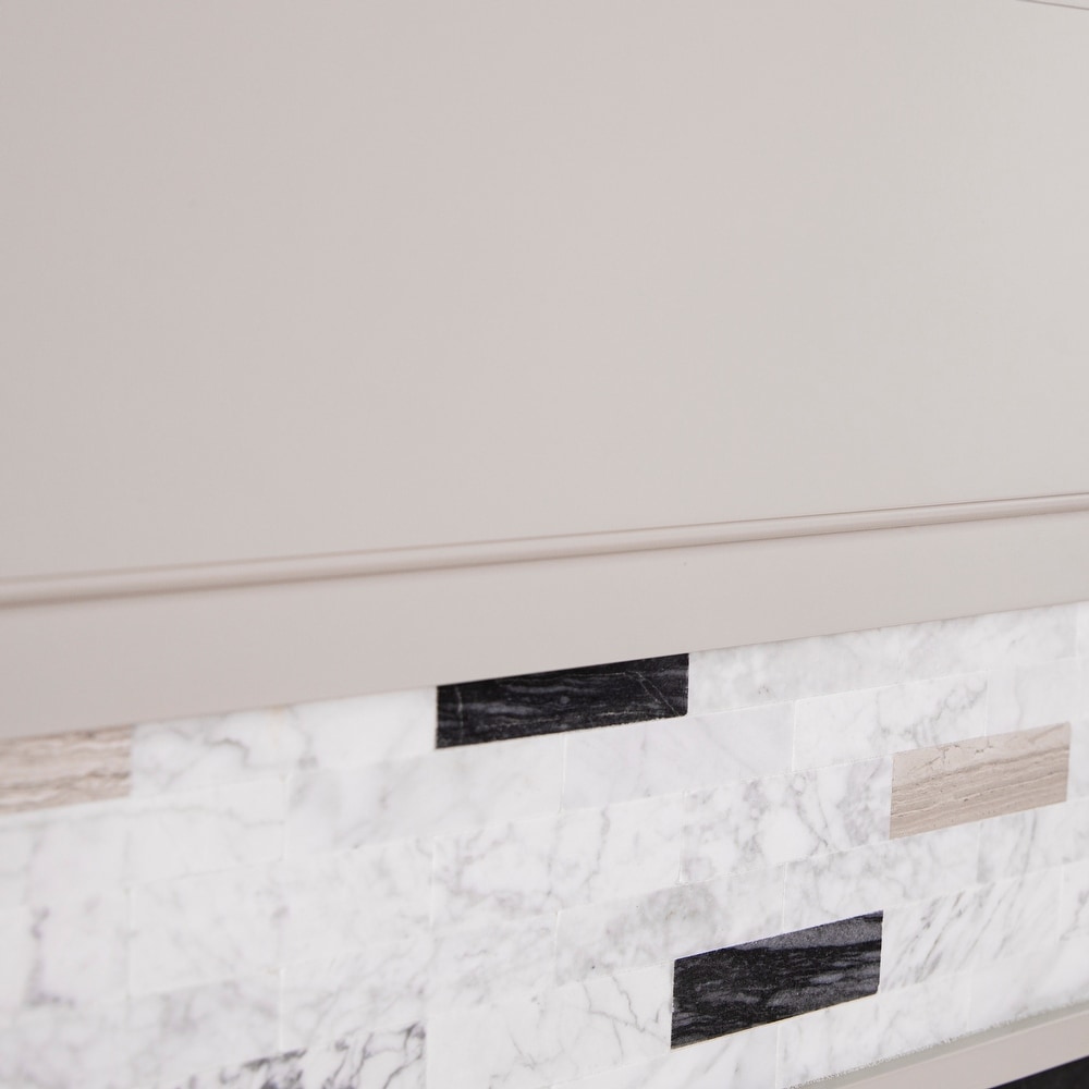 SEI Furniture Stonemere Color Changing Electric Fireplace w/ Marble
