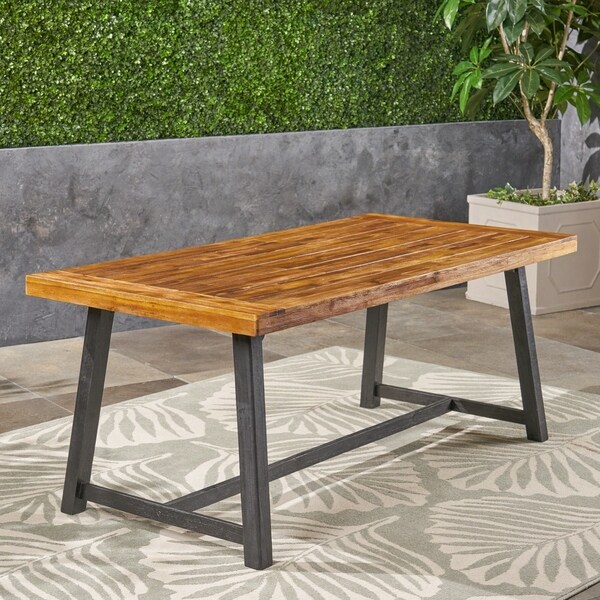 Raphael Outdoor Acacia Wood Dining Table by Christopher Knight Home