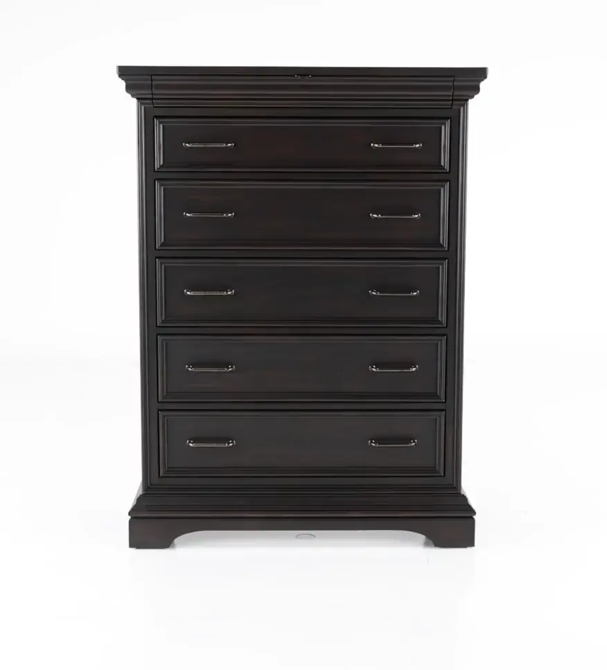 Caldwell Dark Brown Chest of Drawers