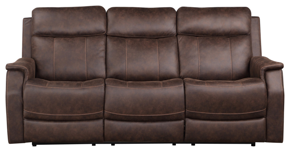 Valencia Power Recliner Sofa Walnut   Contemporary   Sofas   by Steve Silver  Houzz