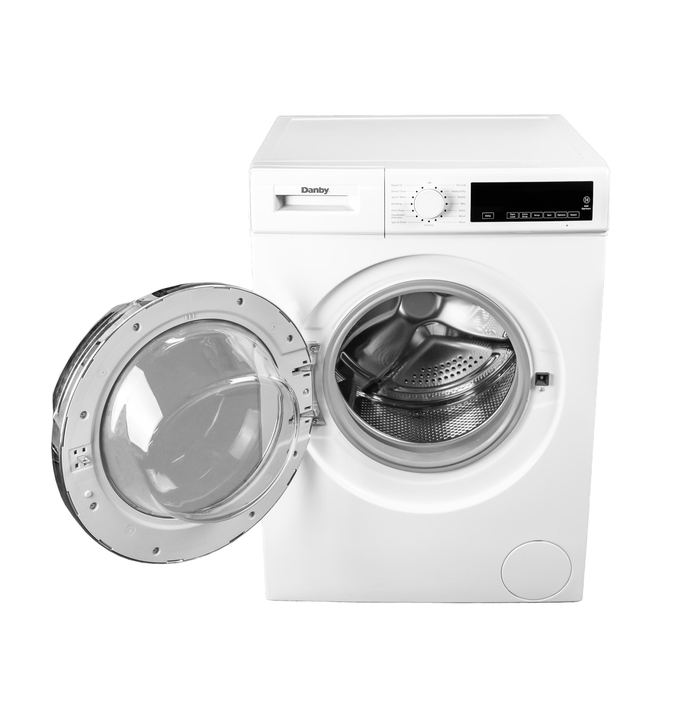 Danby DWM022D3WDB Danby 24-Inch, 2.2 Cu Ft. Stackable Front Load Washer With Steam In White