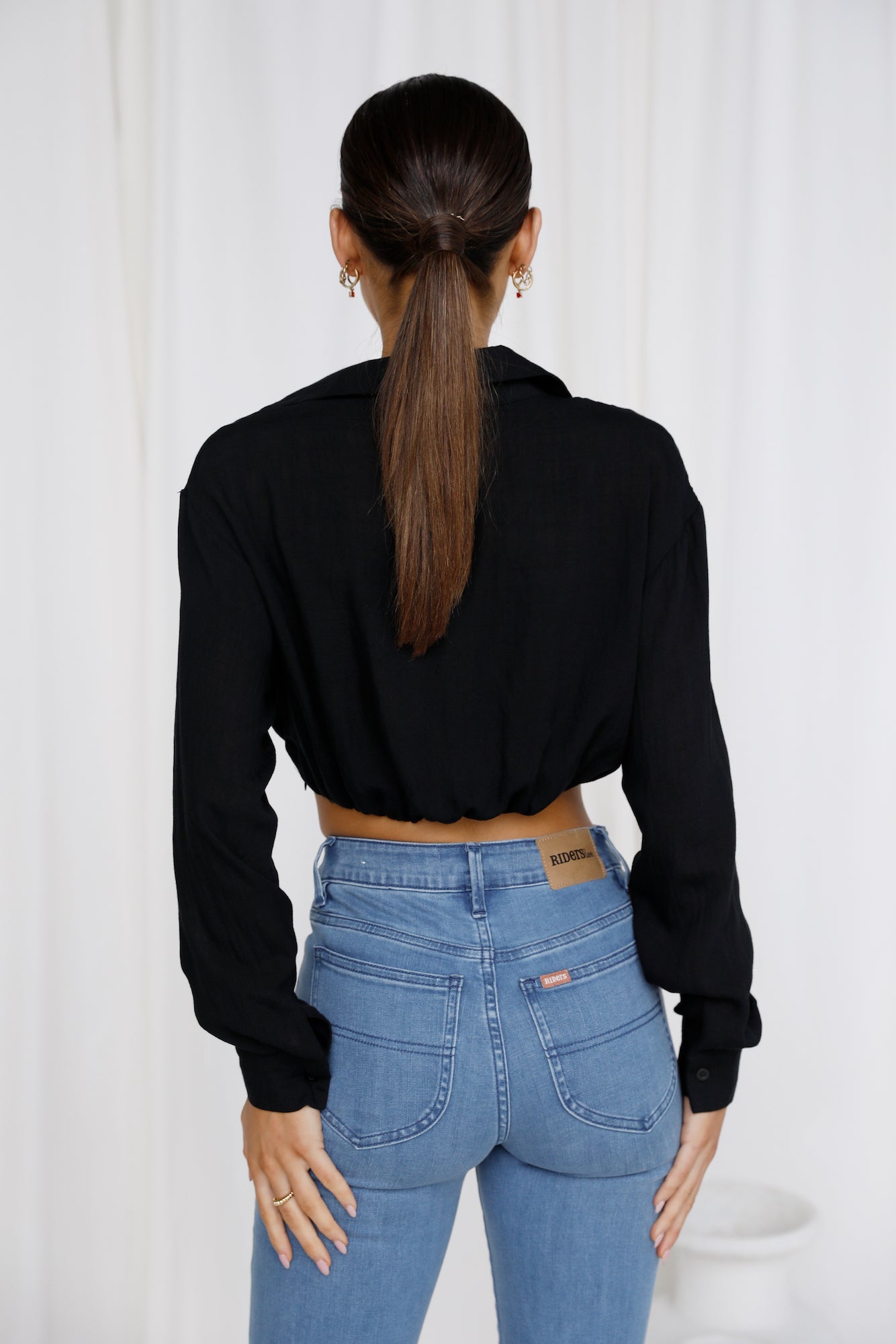 Preppy And Ready Crop Black