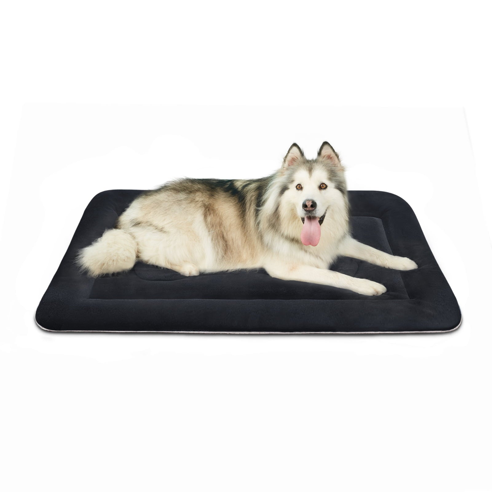 PROCIPE Large Dog Bed Large Crate Mat 47in Anti-Slip Washable Soft Kennel Pads Dark Grey