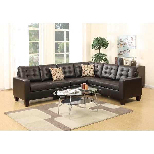 4 Piece Sectional Sofa with Pillows