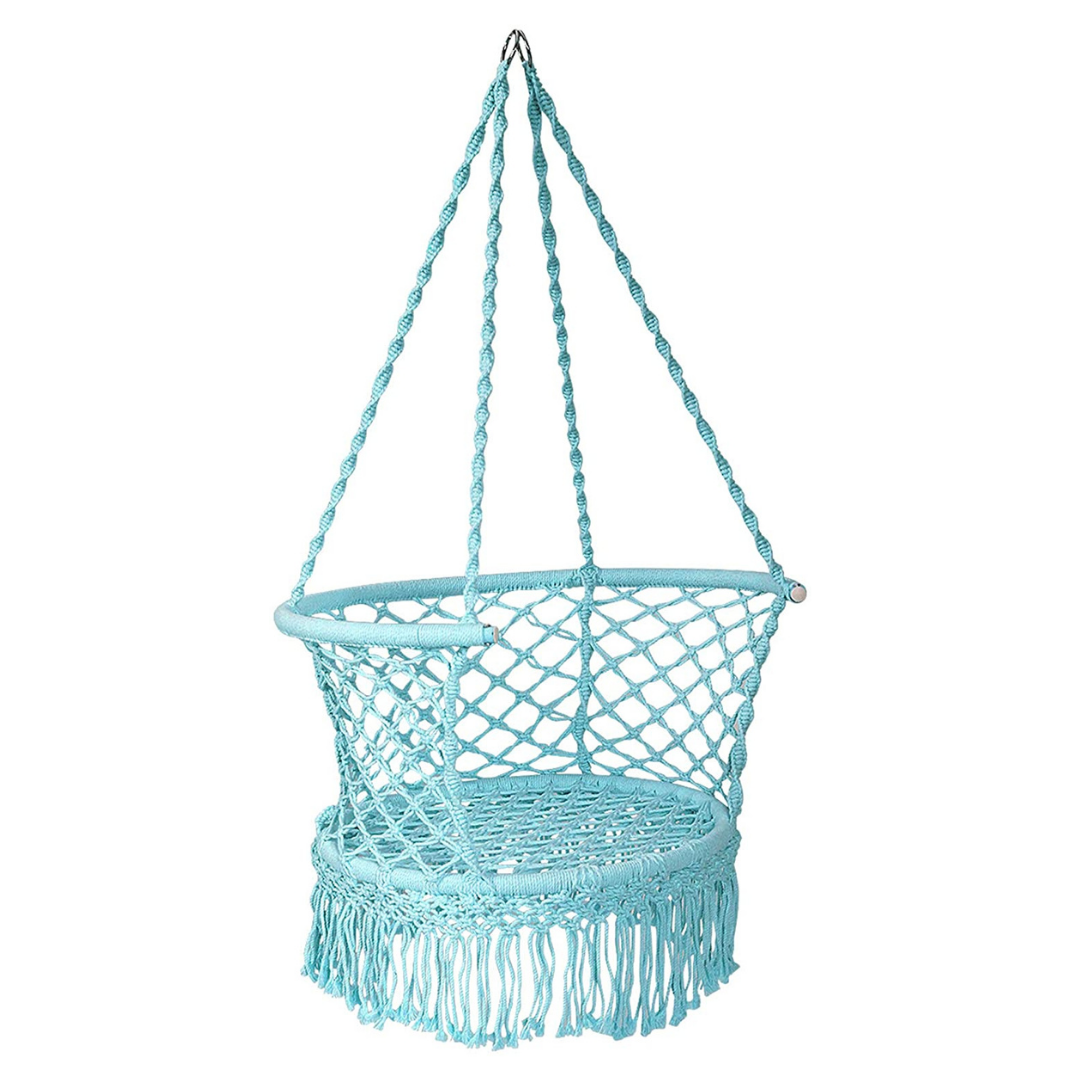 Hanging Hammock Chair, Macrame Hanging Chair 330 Pounds Capacity