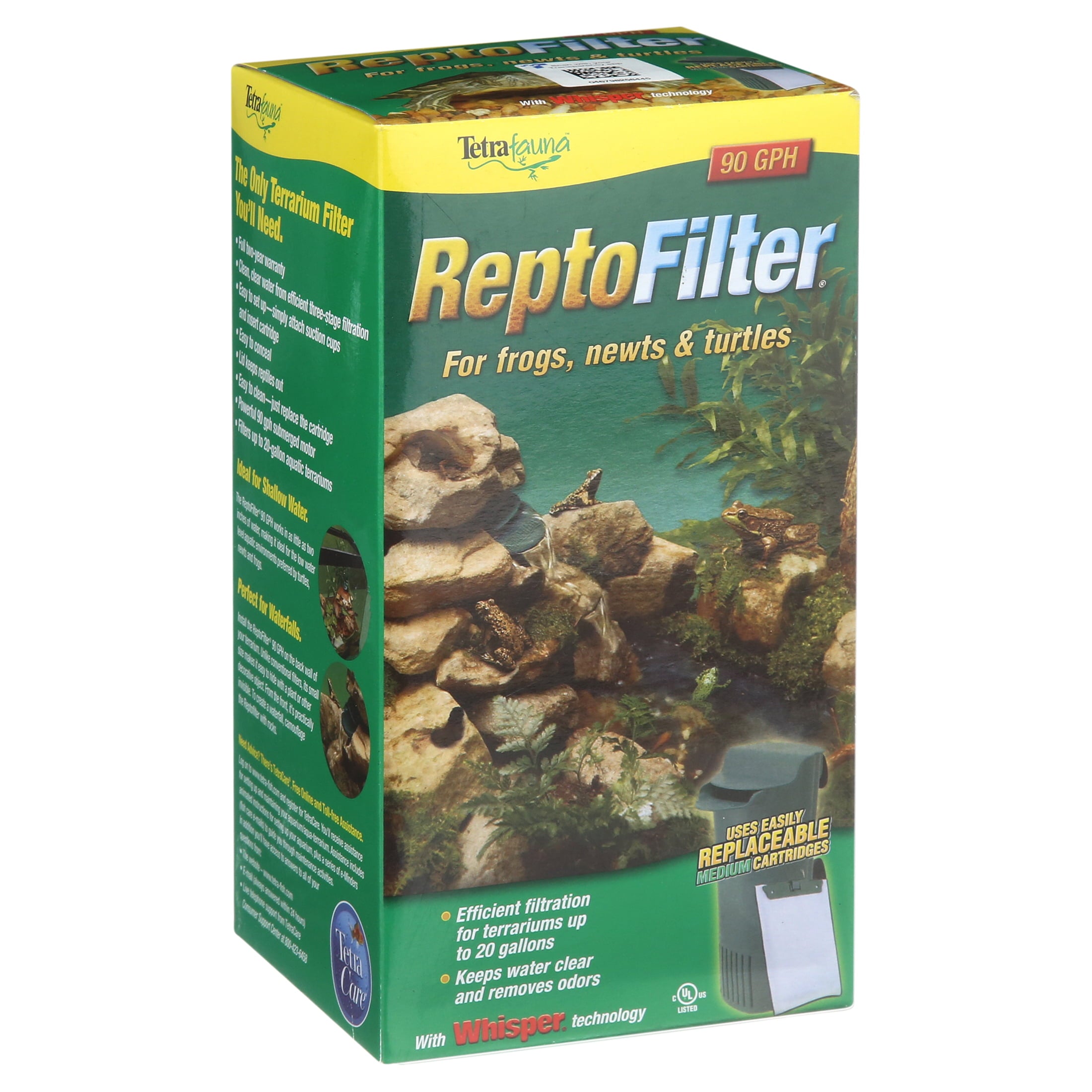 Tetrafauna Repto Filter 20 Gallons， Terrarium Filtration