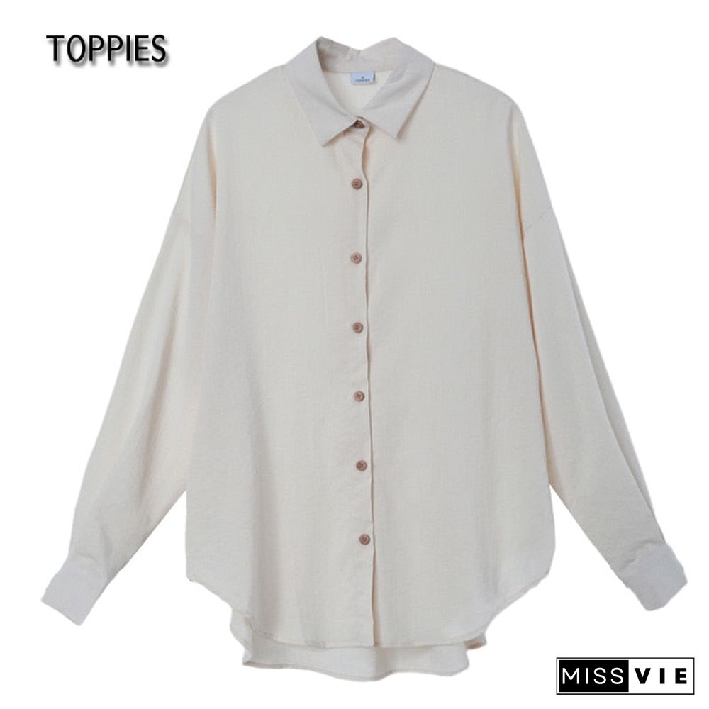 Toppies Women Two Piece Set Casual Shirt Office Lady Long Sleeve Blouse Chic Elastic Waist Summer Long Trousers Pants