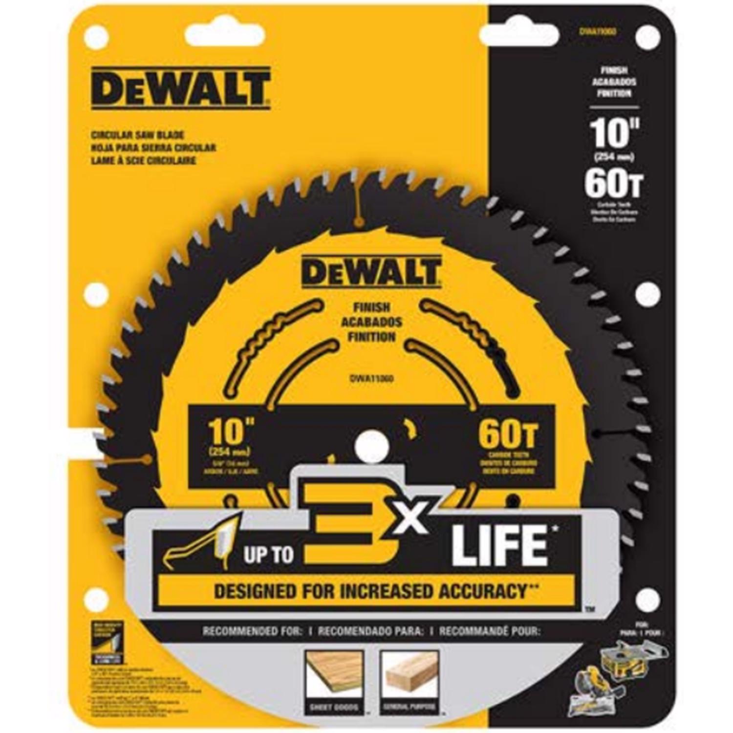 DW 10 in. D X 5/8 in. Carbide Tipped Circular Saw Blade 60 teeth 1 pc