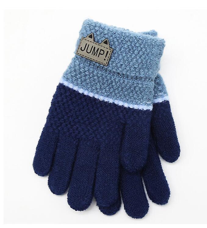 4-7 6-10 Years Old New Fashion Kids Thick Knitted Gloves Warm Winter Gloves Children Stretch Mittens Boy Girl Infant Accessories