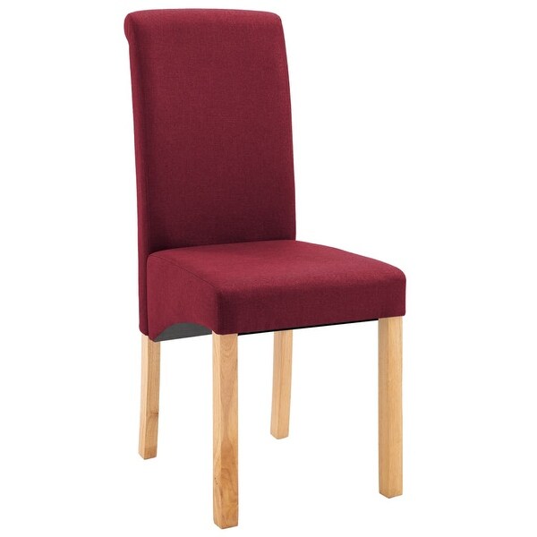 Dining Chairs 4 pcs Red Fabric