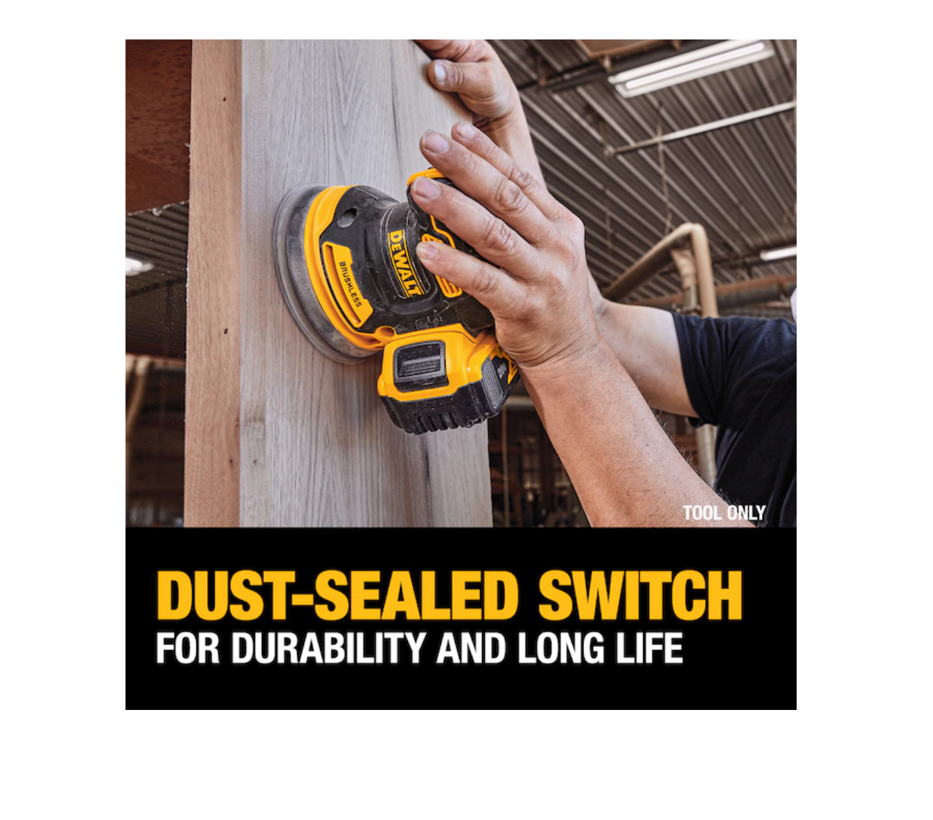 DEWALT DCW210B 20-Volt Brushless Cordless Variable Speed Random Orbital Sander with Dust Management