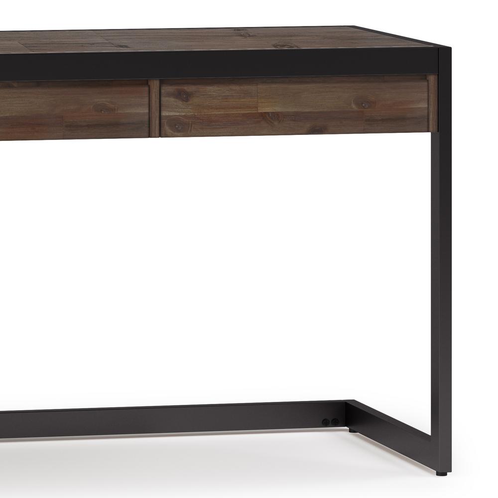 Simpli Home Erina Solid ACACIA Wood Industrial 72 in. Wide Large Desk in Rustic Natural Aged Brown AXCERN52-RNAB